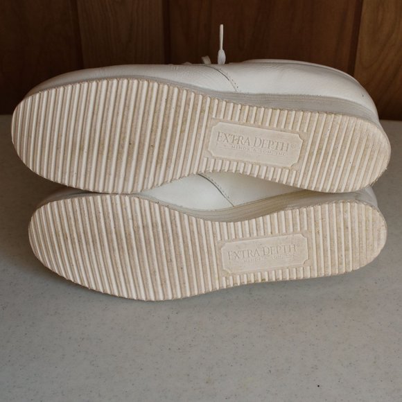 PW Minor Extra Depth Womens White Walking Shoes Size 7 3A/6A Orthopedic Diabetic - Picture 9 of 12